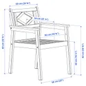 IKEA BONDHOLMEN БОНДХОЛЬМЕН, садовое кресло, белый / бежевый 105.581.73 фото thumb №5