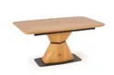 Кухонний стіл розкладний HALMAR DIAMOND 160-200x89 см, стільниця - золотий дуб, ніжка - золотий дуб фото thumb №1