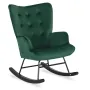Кресло-качалка бархатное MEBEL ELITE ELIS Velvet, Зеленый фото