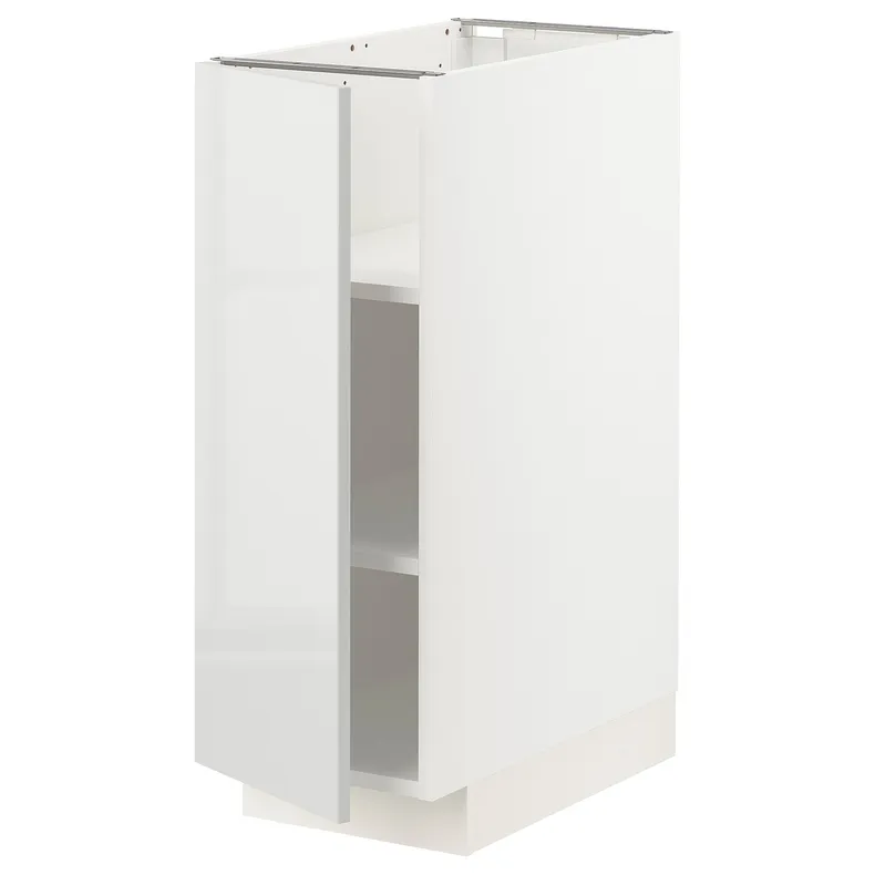 IKEA METOD МЕТОД, напольный шкаф с полками, белый / светло-серый, 30x60 см 494.668.51 фото №1