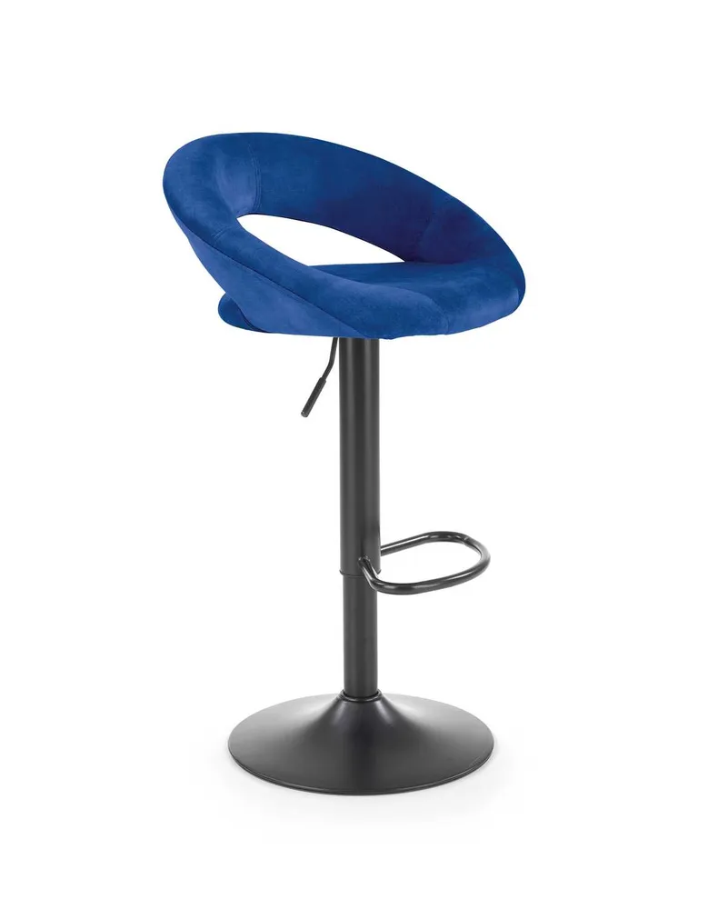 Барний стілець HALMAR H102 хокер темно-синій фото №1