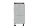 BRW Базовый шкаф для кухни Top Line 40 см с ящиками плавного закрывания серый глянец, серый гранола/серый глянец TV_D3S_40/82_2STB/STB-SZG/SP фото thumb №1