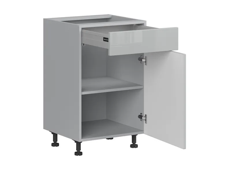 BRW Базовый шкаф Top Line для кухни 50 см правый с ящиком soft-close серый глянец, серый гранола/серый глянец TV_D1S_50/82_P/STB-SZG/SP фото №3