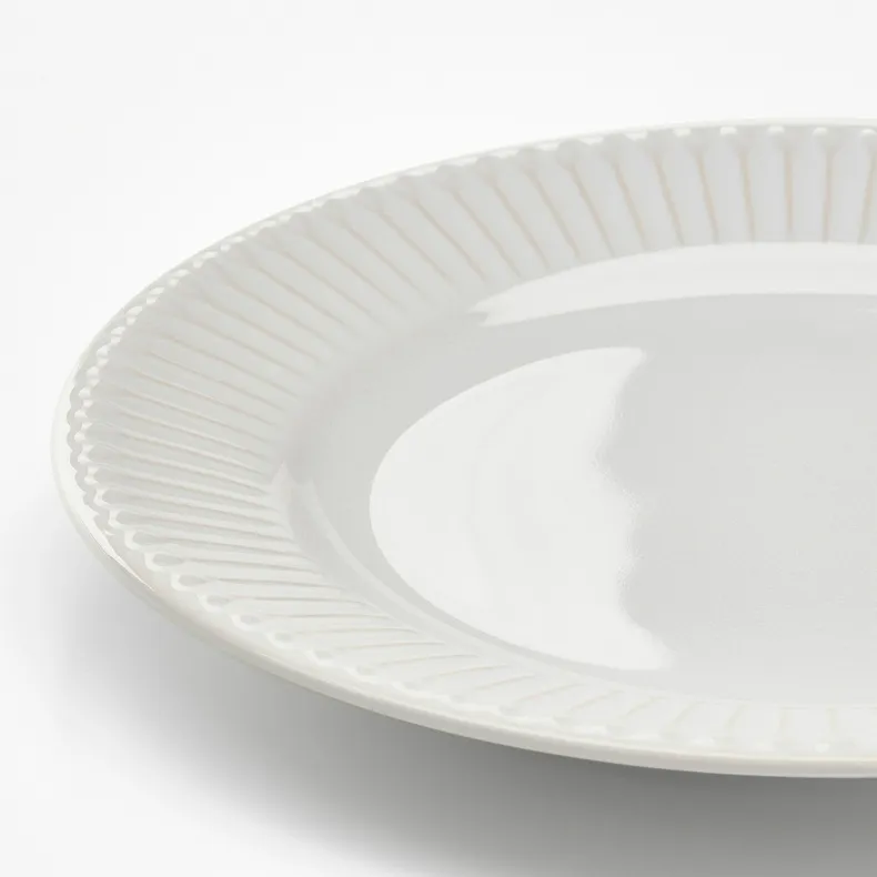 IKEA STRIMMIG СТРИММИГ, тарелка десертная, белый, 21 см 304.682.18 фото №2
