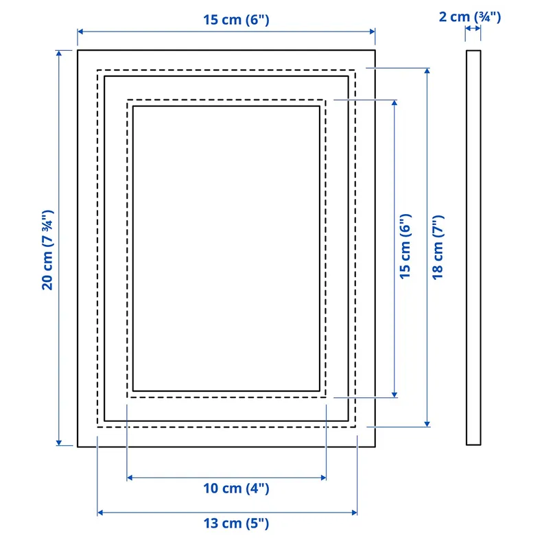 IKEA SILVERHÖJDEN СИЛВЕРХОЙДЕН, рама, серебристый, 13x18 см 002.920.94 фото №5