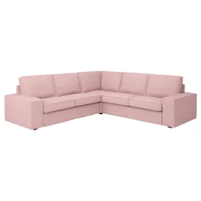 IKEA KIVIK КИВИК, 4-местный угловой диван, Окрашенный в светло-розовый цвет 394.847.37 фото