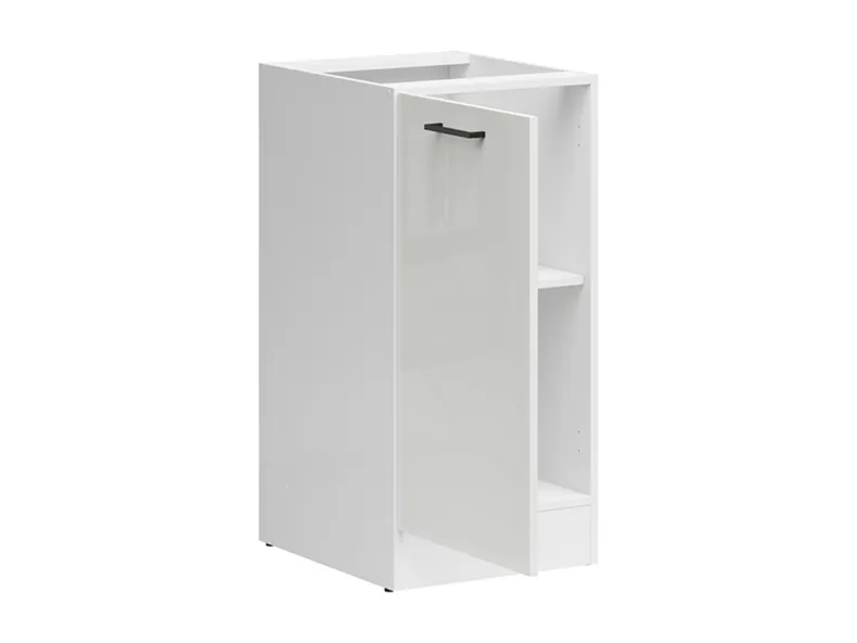 BRW Базовый шкаф для кухни Junona Line 50 см левый мел глянец, белый/мелкозернистый белый глянец D1D/50/82_L_BBL-BI/KRP фото №3