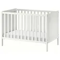 IKEA SUNDVIK СУНДВІК, ліжко для немовлят, білий, 60x120 см 002.485.67 фото thumb №1
