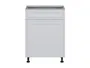 BRW Нижний кухонный шкаф Verdi 60 см левый с выдвижным ящиком светло-серый матовый, греноловый серый/светло-серый матовый FL_D1S_60/82_L/SMB-SZG/JSZM фото
