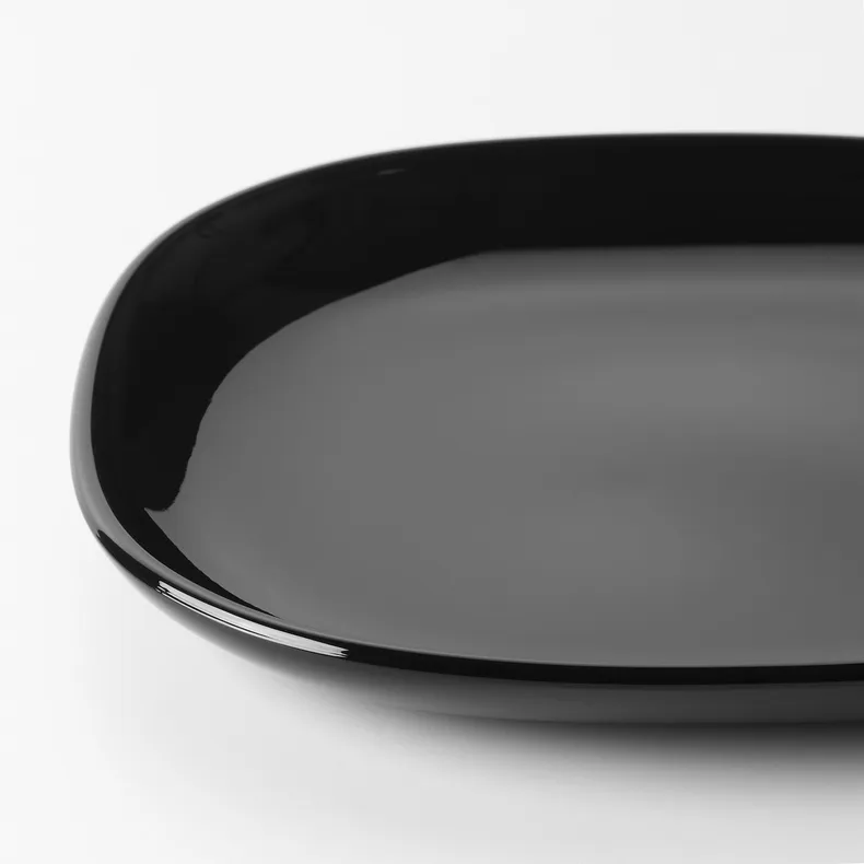 IKEA BACKIG БАККИГ, тарелка десертная, черный, 18x18 см 204.390.85 фото №2