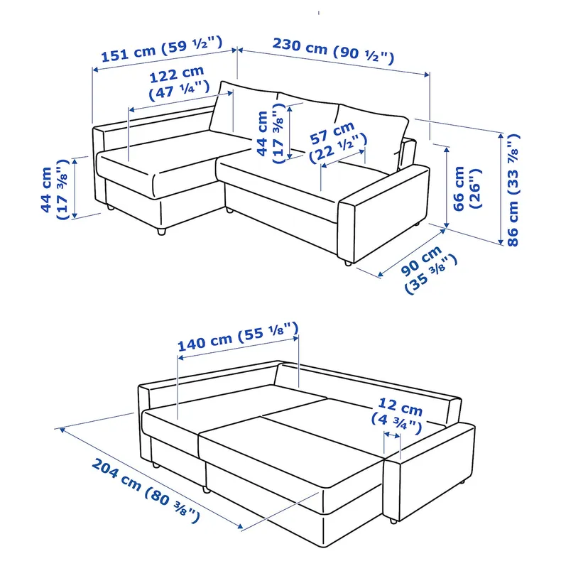 IKEA FRIHETEN, Угловой диван со спальным местом, Фарингейт коричнево-оранжевый 195.170.41 фото №7