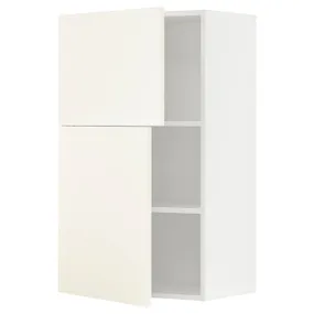 IKEA METOD МЕТОД, навесной шкаф с полками / 2дверцы, белый / Вальстена белый, 60x100 см 695.072.66 фото