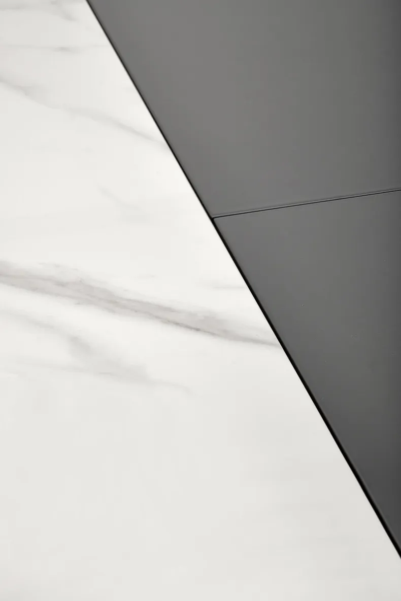Раскладной стол HALMAR DANCAN 160-220x90 см, белый мрамор / ясен / светлый ясен / черный фото №14