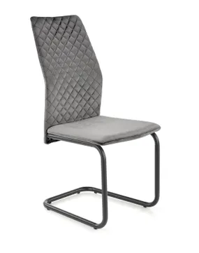Кухонний стілець оксамитовий HALMAR K444 Velvet,  сірий фото