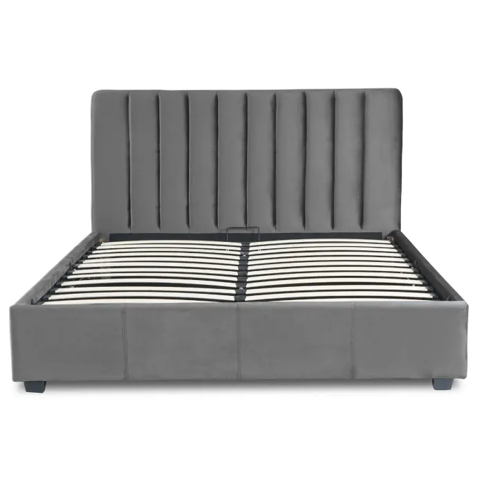 Ліжко MEBEL ELITE 140x200 MARI Velour Grey фото №1