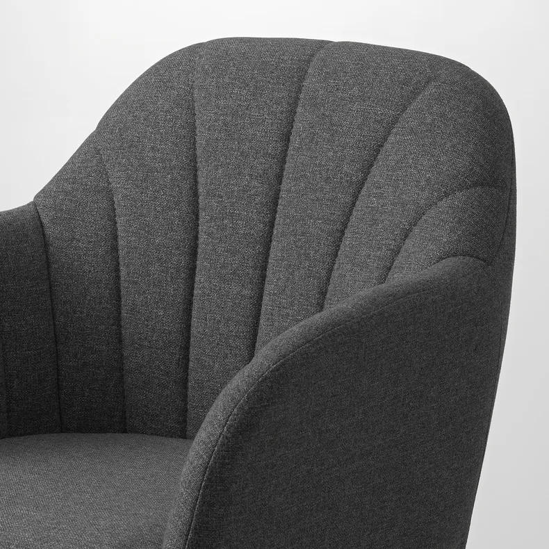 IKEA BÄSTDAL БЭСТДАЛЬ, кресло, Окрашенный в средне-серый цвет 705.064.40 фото №3