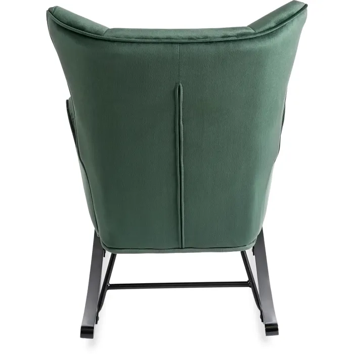 Кресло-качалка бархатное MEBEL ELITE JACKSON Velvet, Зеленый фото №8