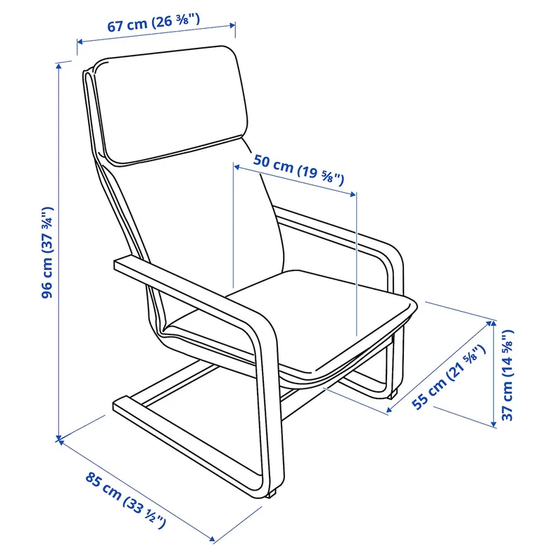 IKEA PELLO ПЕЛЛО, кресло, Хольмби неокрашенный 500.784.64 фото №5