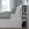 IKEA BRIMNES БРИМНЭС, каркас кровати с изголовьем, белый / Лурёй, 180x200 см 791.574.51 фото thumb №6