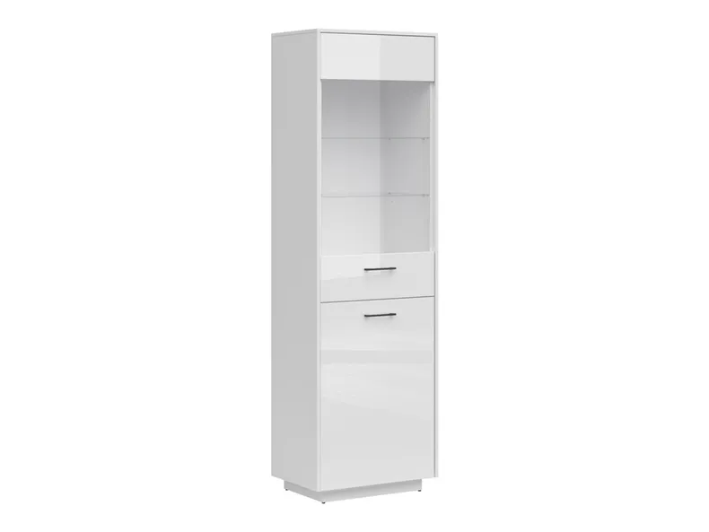 BRW FL Smart высокий шкаф с дверцами белый глянец, белый глянец REG1D1W/UCH_BLENDY-BAL/BIP фото №1