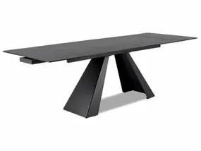 Стол обеденный раскладной SIGNAL Salvadore Ceramic 160(240)x90 см, серый мрамор фото