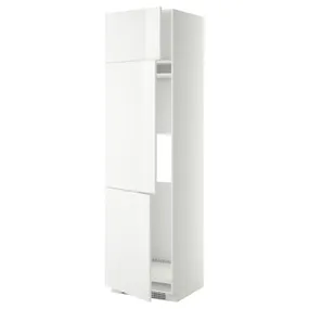 IKEA METOD МЕТОД, шафа висока для холод / мороз із 3 дв, білий / РІНГХУЛЬТ білий, 60x60x220 см 794.688.77 фото
