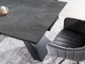 Стол обеденный раскладной SIGNAL SALVADORE, серый мрамор / черный матовый, 90x180 фото thumb №10