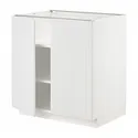 IKEA METOD МЕТОД, підлогова шафа з полицями / 2 дверцят, білий / стенсундський білий, 80x60 см 394.545.99 фото thumb №1