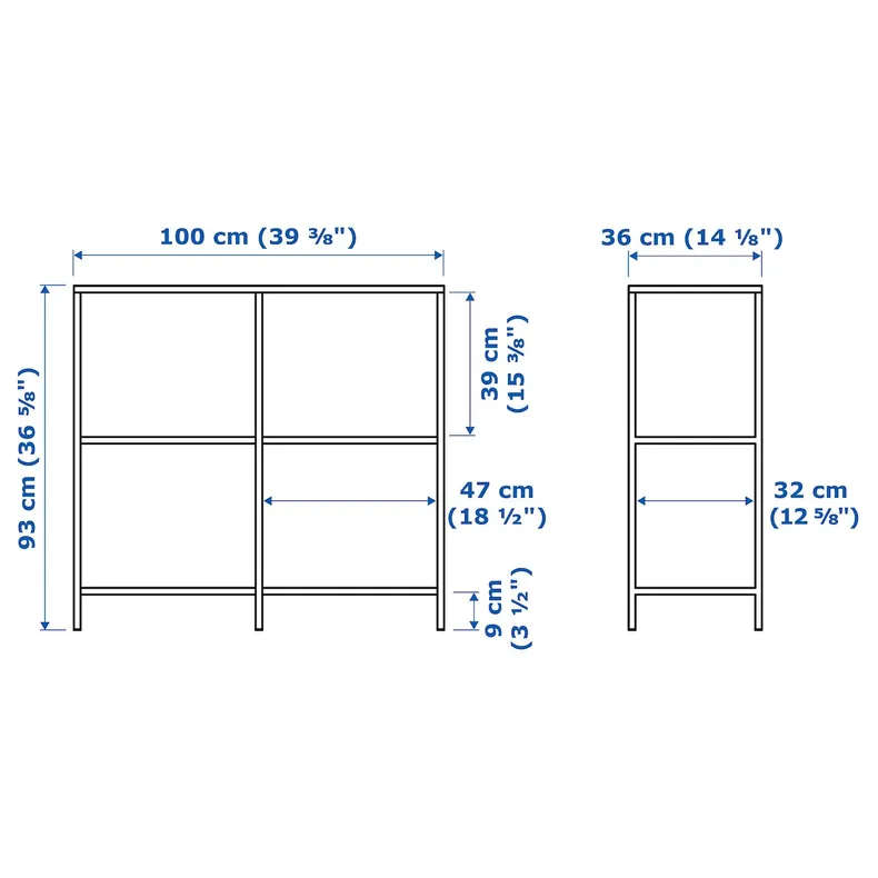 IKEA VITTSJÖ ВІТТШЕ, стелаж, чорно-коричневий / скло, 100x93 см 903.058.03 фото №6