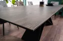 Стол обеденный раскладной SIGNAL WESTIN Ceramic, эффект дерева / матовый черный, 90x160 фото thumb №20