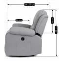 Масажне крісло MEBEL ELITE BONO 2, тканина: сірий фото thumb №19