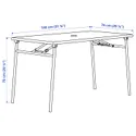 IKEA TORPARÖ ТОРПАРЕ, стіл+4 крісла з відкид спин/вуличн, білий/білий/сірий, 130 см 294.948.69 фото thumb №5