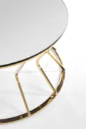 Журнальний стіл круглий HALMAR AFINA 90x90 см, скло / золотий фото thumb №6