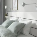 IKEA NORDLI НОРДЛИ, кровать с отд д / хранения и матрасом, с подголовником белый / Екрехамн средней жесткости, 140x200 см 295.396.22 фото thumb №6
