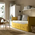 IKEA HEMNES ХЕМНЕС, кушетка, 3 шухляди/2 матраци, жовтий/ОФЙЕЛЛ жорсткий, 80x200 см 595.598.64 фото thumb №2