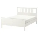 IKEA HEMNES ХЕМНЕС, каркас ліжка, біла морилка / ЛЕНСЕТ, 160x200 см 290.190.56 фото thumb №1