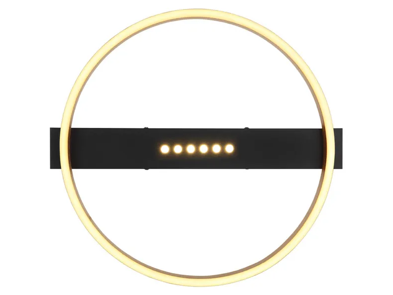 BRW Стельовий світлодіодний світильник Luffy з чорного та золотого металу 091494 фото №4