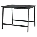 IKEA MITTZON МІТТЗОН, стіл для конференцій, шпон ясена, тонований чорним/чорним, 140x108x105 см 395.334.55 фото thumb №1
