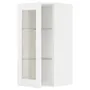 IKEA METOD МЕТОД, навесной шкаф / полки / стеклян дверца, белый Энкёпинг / белая имитация дерева, 40x80 см 294.734.71 фото