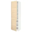IKEA METOD МЕТОД, высокий шкаф с полками / 2 дверцы, белый / аскерсундский узор светлый ясень, 60x60x220 см 194.689.36 фото thumb №1