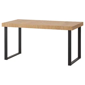 IKEA TARSELE ТАРСЕЛЕ, розкладний стіл, okl дуб/чорний, 150/200x80 см 705.813.59 фото