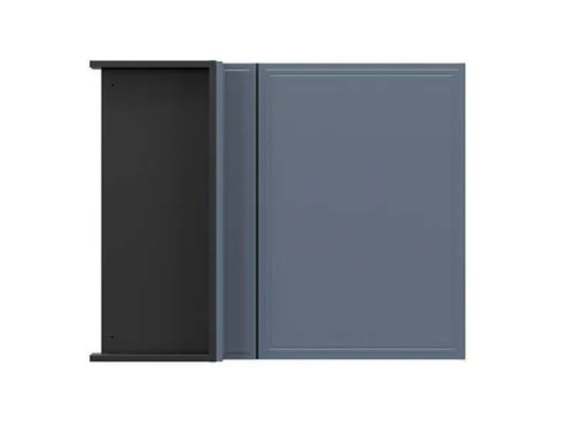 BRW Угловой верхний кухонный шкаф Верди левый мистик матовый строит угловой 90x72 см, черный/матовый FL_GNW_90/72/40_L/B-CA/MIM фото №1