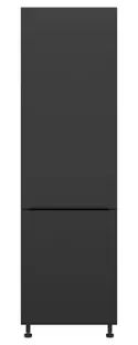 BRW высокий кухонный шкаф Sole L6 60 см левый с ящиками черный матовый, черный/черный матовый FM_D4STW_60/207_L/L-CA/CAM фото thumb №1