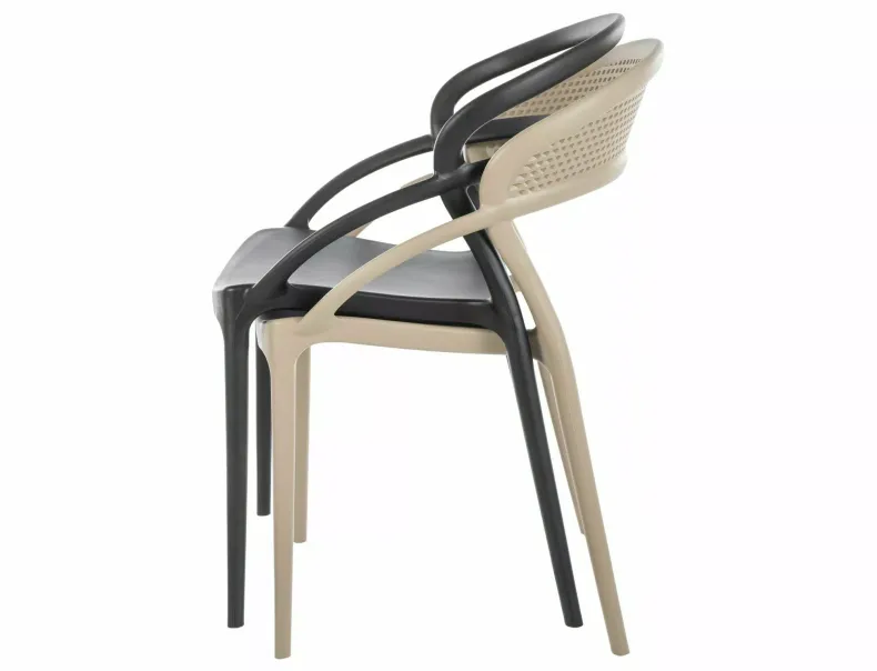 Кухонный стул SIGNAL Glis, пластик: черный фото №5