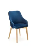 Кухонний стілець HALMAR TOLEDO 2 дуб медовий/темно-синій фото thumb №3