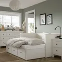 IKEA HEMNES ХЕМНЕС, меблі для спальні, комплект із 3 предметаетів, біла морилка, 80x200 см фото thumb №2