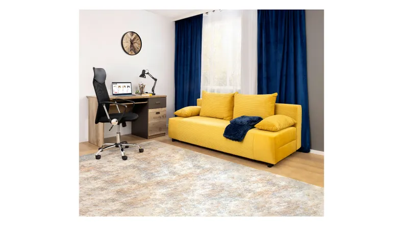 BRW Тримісний диван-ліжко Gapi з ящиком для зберігання велюр вельветовий жовтий SO3-GAPI-LX_3DL-G2-POSO_43 фото №8