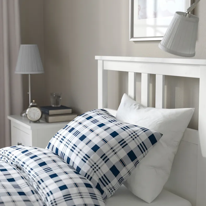 IKEA HEMNES ХЕМНЕС, каркас ліжка з матрацом, біла пляма / Valevåg середньої твердості, 90x200 см 695.418.21 фото №6