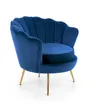 Мягкое кресло HALMAR AMORINITO темно-синий/золотой фото