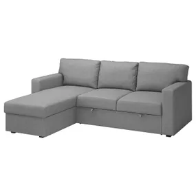 IKEA BÅRSLÖV БОРСЛЕВ, 3-місний диван із кушеткою, ТІББЛЕБЮ бежевий / сірий 805.415.94 фото